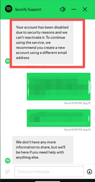 spotify disabled for fraudulent activity