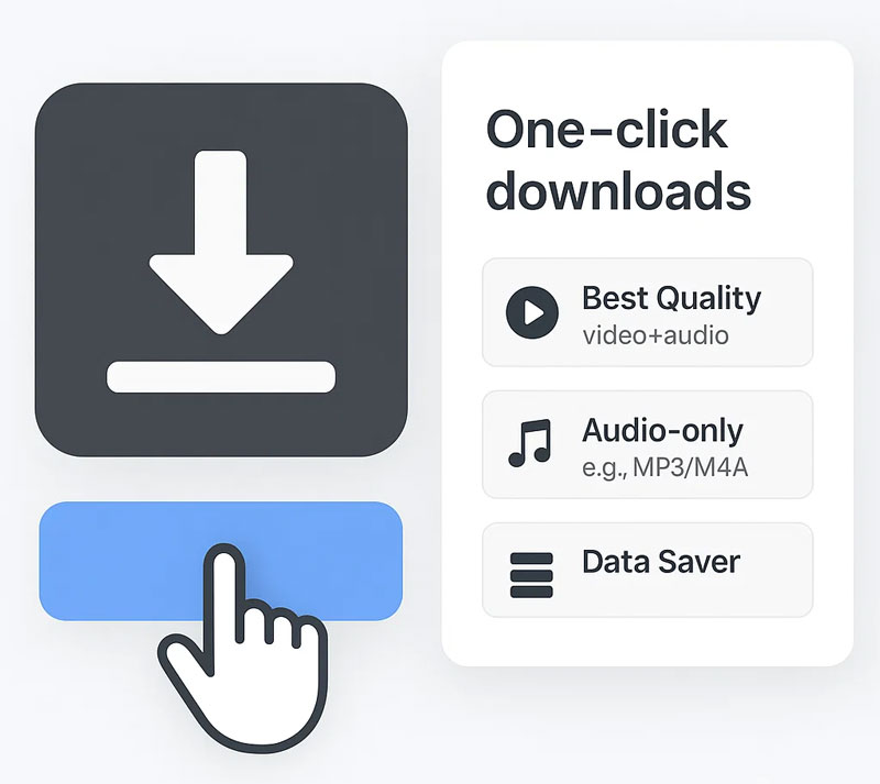 one click donwloading