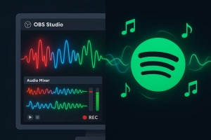 add spotify music to obs