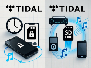 tidal music to sd card