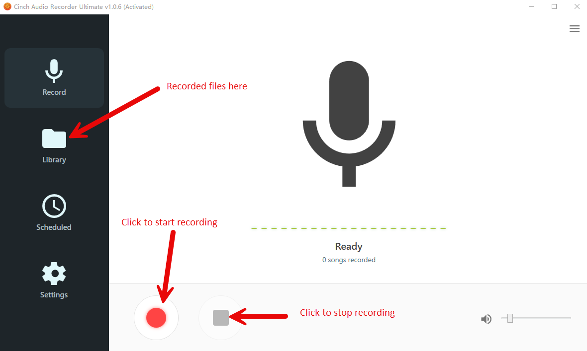 Cinch recording guide