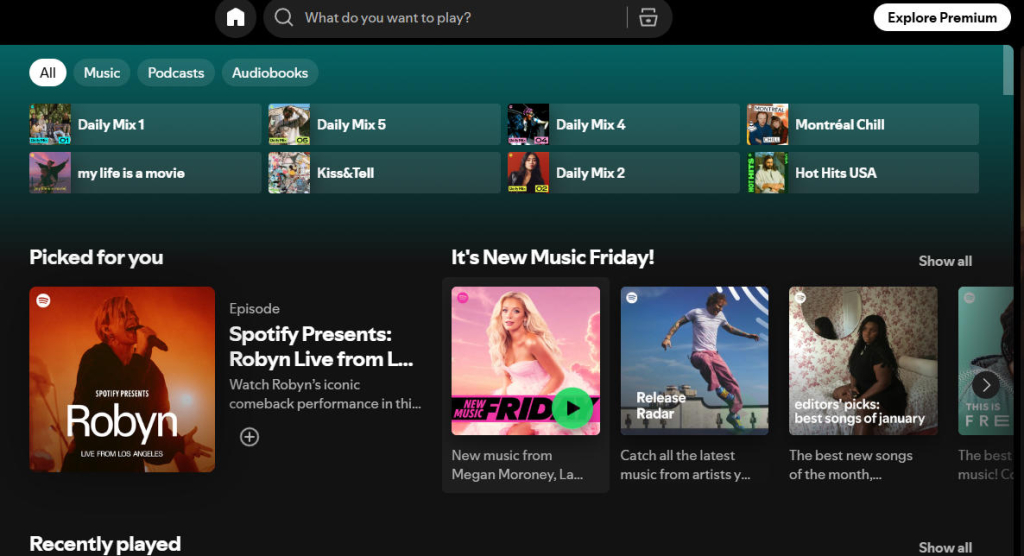 spotify webversion