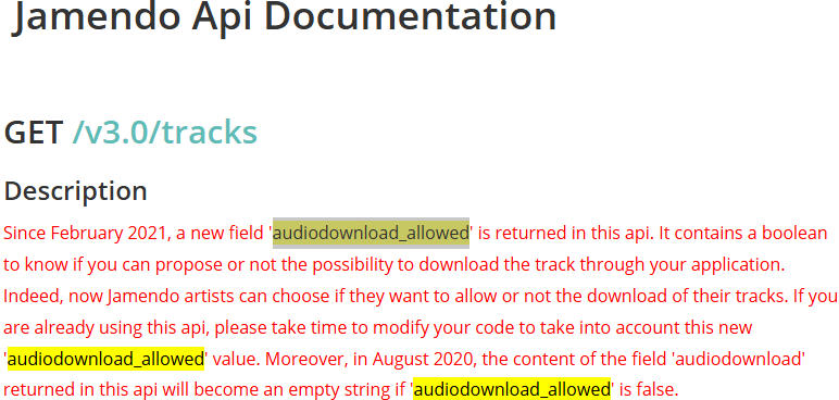 api doc jamendo